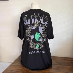 Wicked Witch Graphic T-Shirt Black Green Witch Evil Size Large